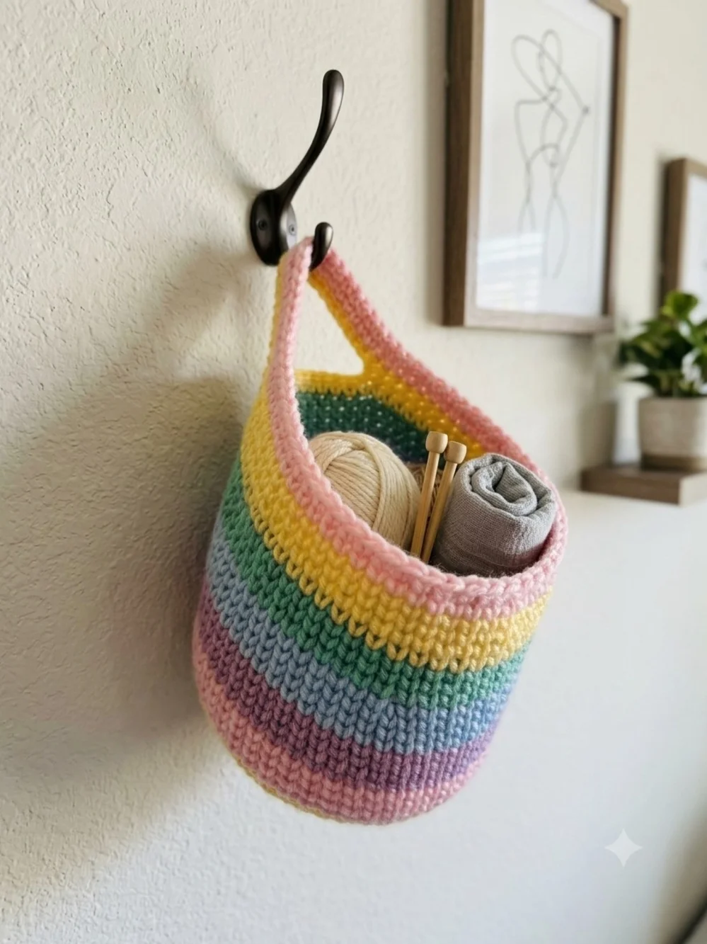 *CHOOSE ONE* Handmade Hanging Crochet Storage Basket